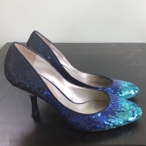 Blue Sequin Shoes!